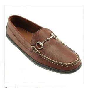 TB Phelps Brown luxury Leather Loafers with Silver Detailing